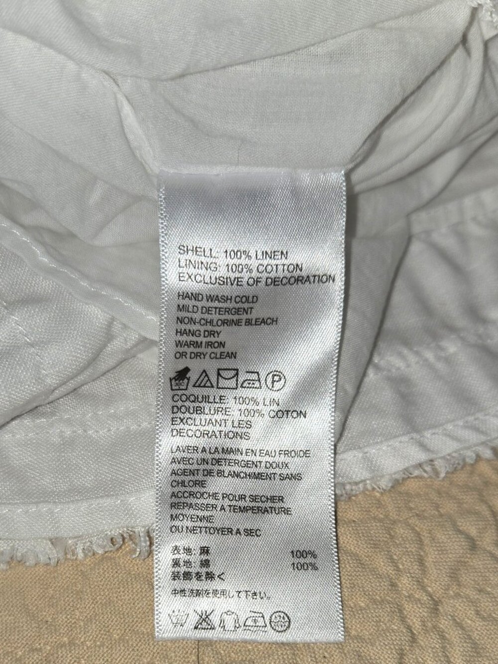 TOMMY BAHAMA White Linen Skirt with Smocked Ruffles - Picture 7 of 10